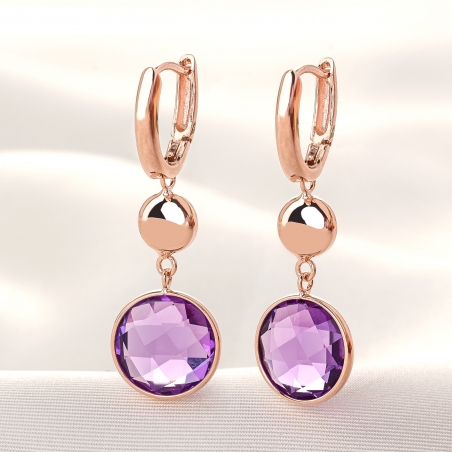 14K Gold Earrings Amethyst True Classy