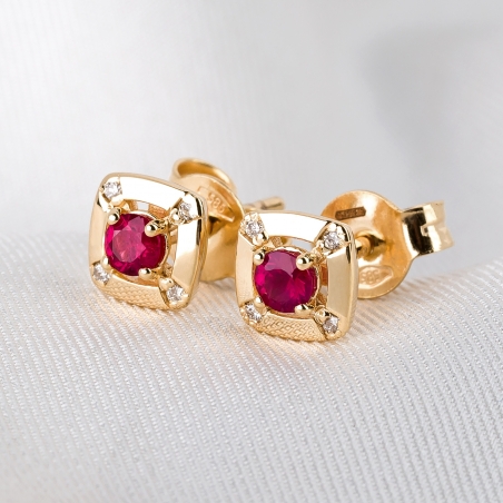 14K Gold Earrings J'adore Ruby