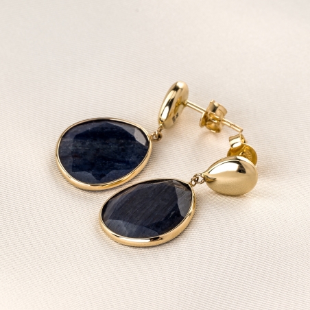 Cercei aur 14K Allure Blue lapis lazuli