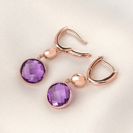 14K Gold Earrings Amethyst True Classy