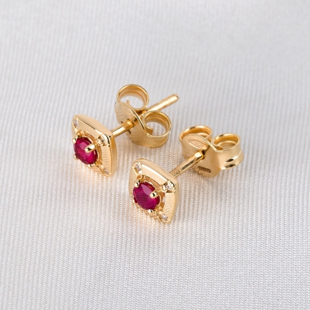 14K Gold Earrings J'adore Ruby