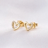 14K Gold Earrings Cherish to Love zirconia