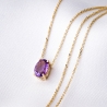 14K Gold Necklace Classy Amethyst