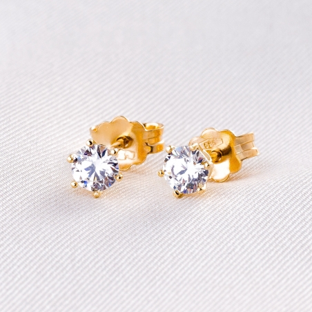 14K Gold Earrings Love it! zirconia