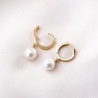 14K Gold Earrings Just For Me White Pearl