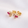 14K Gold Earrings Blooming Spring zirconia