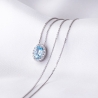 14K White Gold Necklace Classy Topaz