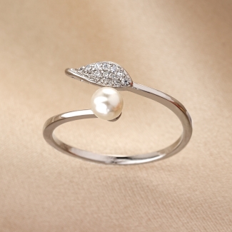 Sterling Silver Ring reglabil Dreamy Pearl silver