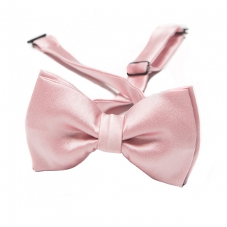 Pink silk bow tie