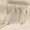 Gold Sterling Silver Necklace Pearl 2Glam