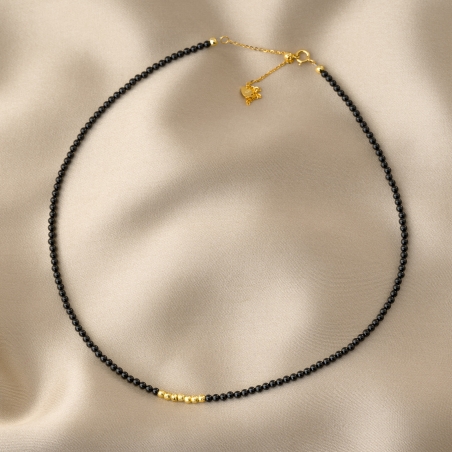 Gold Silver Choker with spinel and adjustable chain