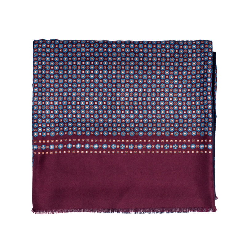 Wool and Silk scarf Uomo Turin bordeaux