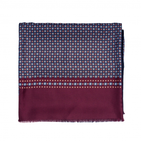 Wool and Silk scarf Uomo Turin bordeaux