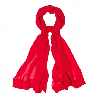 Silk Shawl Veiled Allure Plain Red