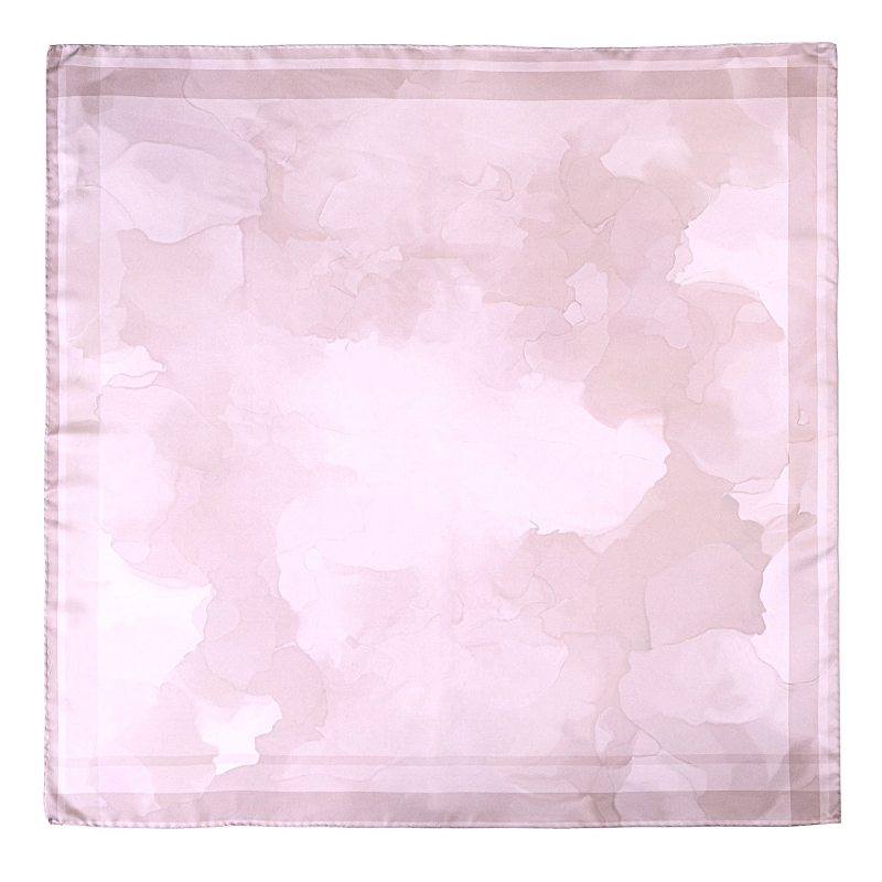 Silk Scarf twill Gracefulness Pearl blush beige aquarela