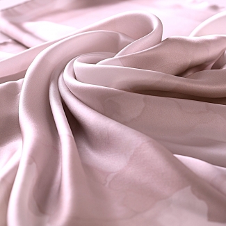 Silk Scarf twill Gracefulness Pearl blush beige aquarela