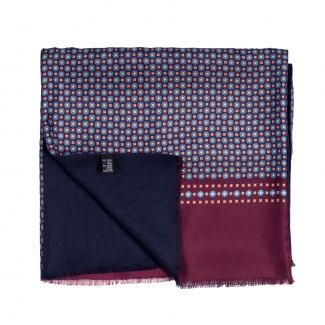 Wool and Silk scarf Uomo Turin bordeaux