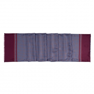 Wool and Silk scarf Uomo Turin bordeaux