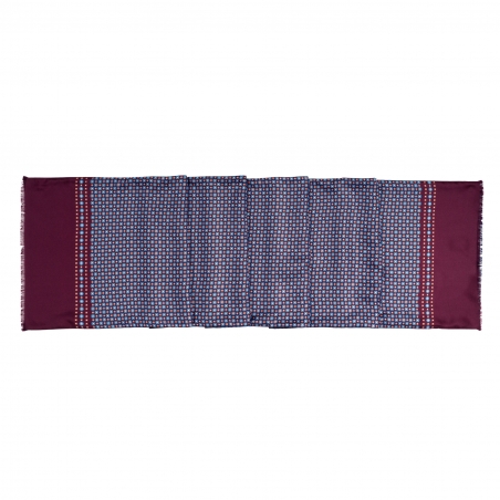 Wool and Silk scarf Uomo Turin bordeaux