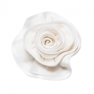 Brooch silk white