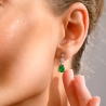 Sterling Silver Earrings Soiree Drop Emerald zirconia