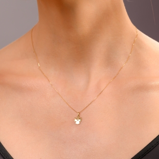 14K Gold Necklace Diamonds The Good Angel