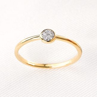 Inel aur 14K diamante Minimal My Choice