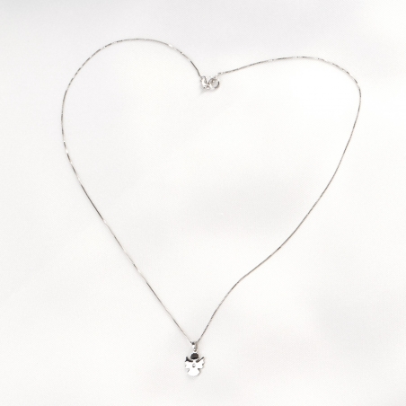 14K White Gold Necklace Diamonds The Good Angel