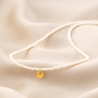 Sterling Silver Necklace XS Charmy Just Classy Touch perle gold