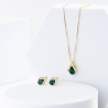 Sterling Silver Set Feelings Emerald Drops gold