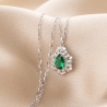 Colier argint Beauty Lights of Emerald zirconia