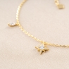 Sterling Silver Bracelet Morning Star & lights gold