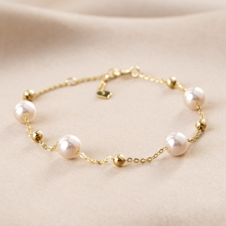 Sterling Silver Bracelet Love it! perle scoica gold