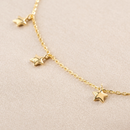 Sterling Silver Anklet Bracelet I have the Stars on my feet gold