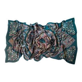 Silk Shawl Marina D`Este Cordoba green