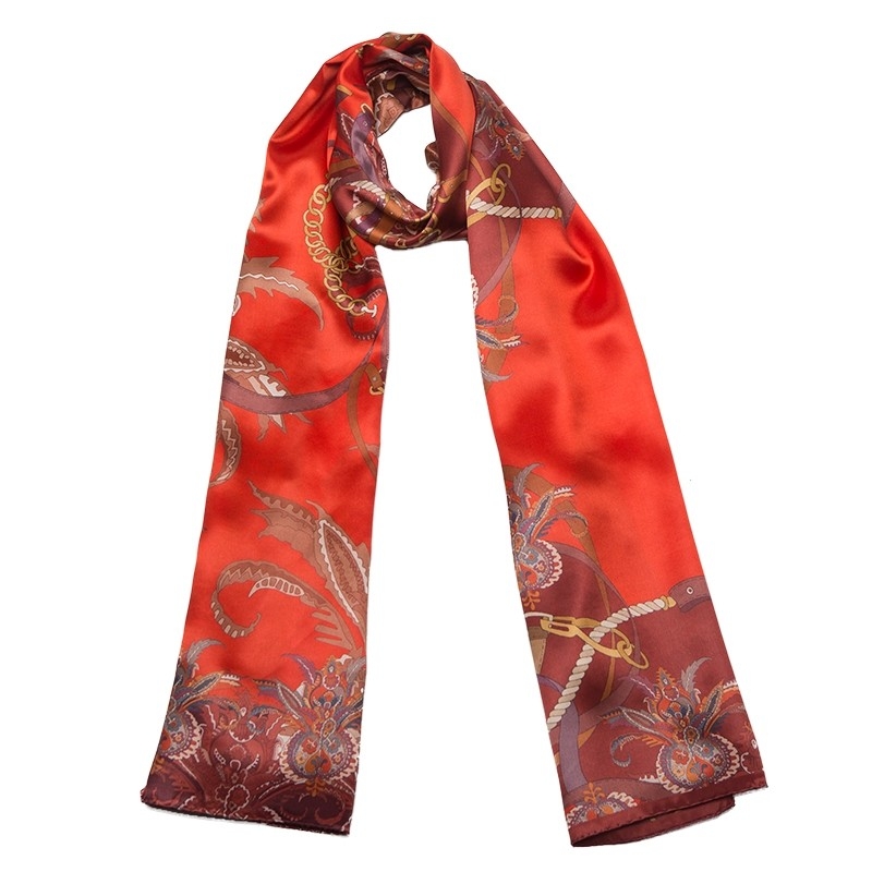 Silk scarf Mila Schon Tropical Red-Tie-Me-Up