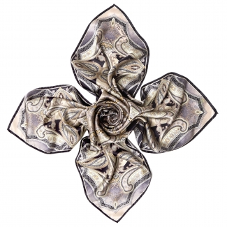 Inside beauty paisley beige Silk scarf