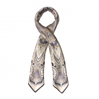 Inside beauty paisley beige Silk scarf