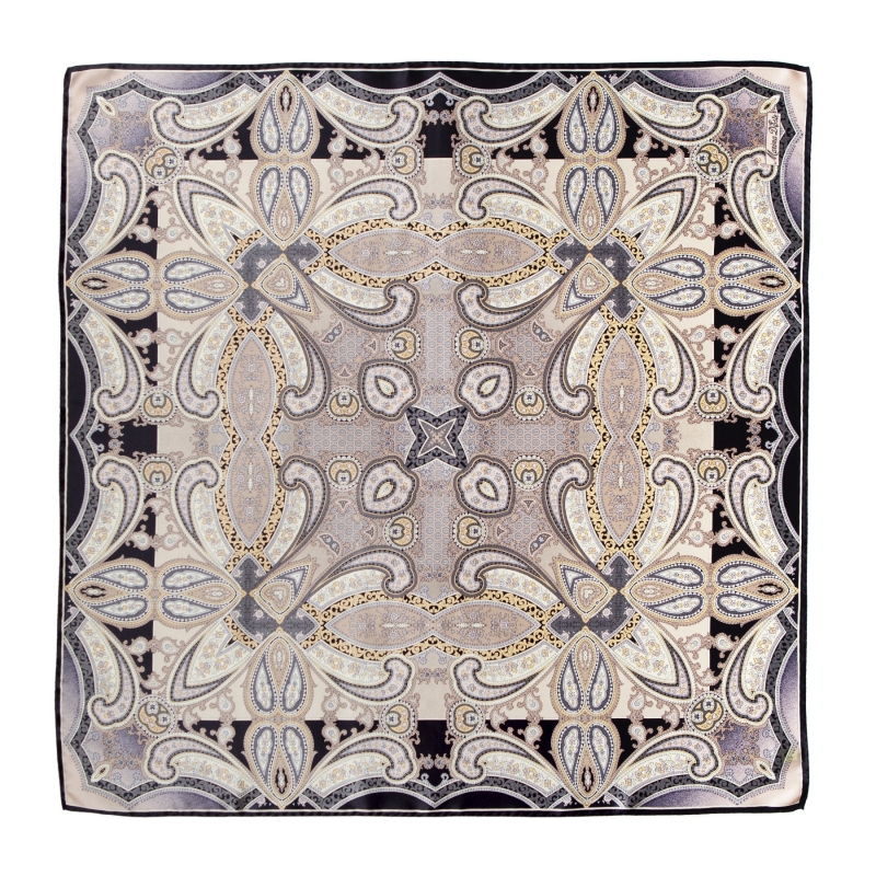 Inside beauty paisley beige Silk scarf