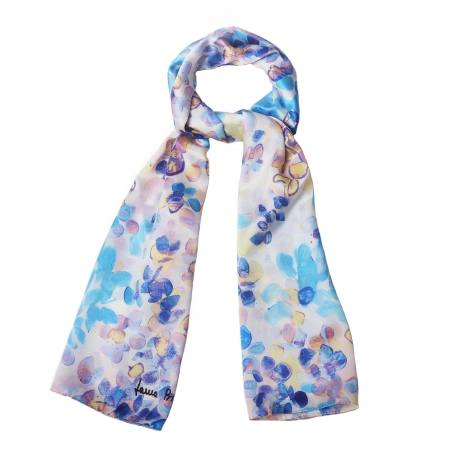 Silk shawl Laura Biagiotti Air du printemps blue