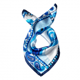 Solitude blue Silk scarf