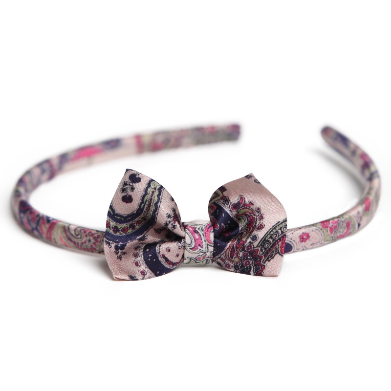 Colonial Rose silk headband