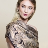 Inside beauty paisley beige Silk scarf