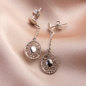 Moments silver earrings