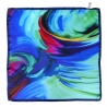 Color Storm blue silk scarf