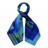 Lily No 1 blue silk scarf