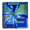 Lily No 1 blue silk scarf