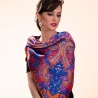 Silk scarf Bohemian Paisley orange