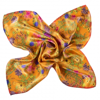 Silk scarf Essence of Summer yellow