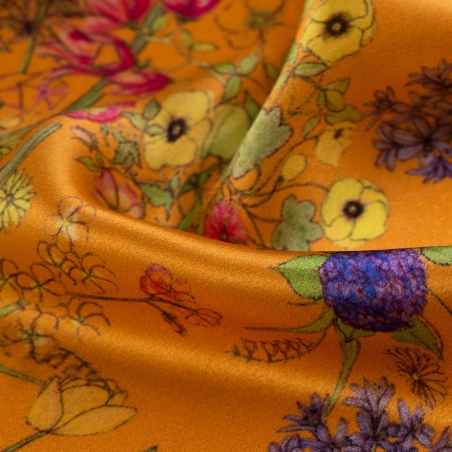 Silk scarf Essence of Summer yellow